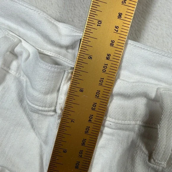 Citizens of Humanity White Denim Cutoff Shorts Size 30 Frayed Hem‎ - Picture 3 of 11